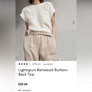 Madewell softspun button back top